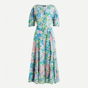 J.‎ Crew Cotton Voile Tiered Maxi Dress is Fairy Floral